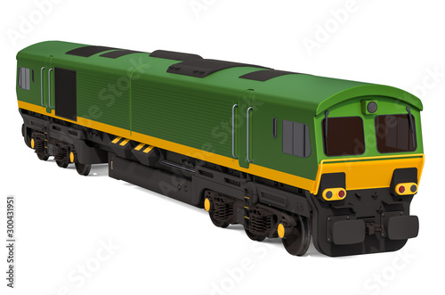 Electric locomotive, 3D rendering