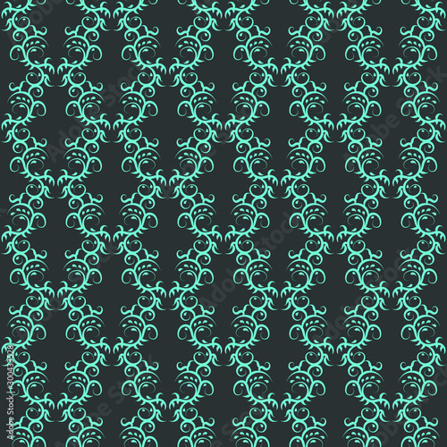 Seamless classic vintage retro pattern ornamental tracery repeat endless background