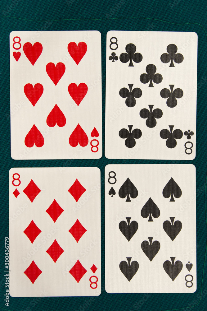 combination of four different play cards combination of four different play cards