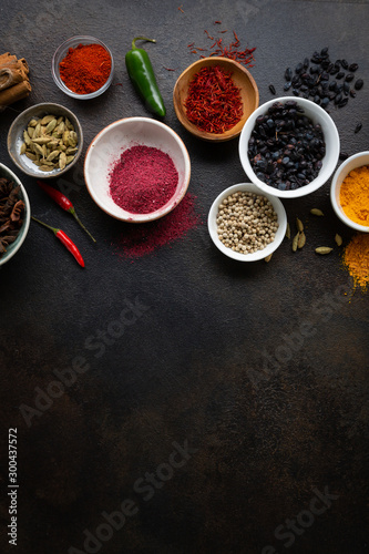 Fresh spice powder spice and peppers