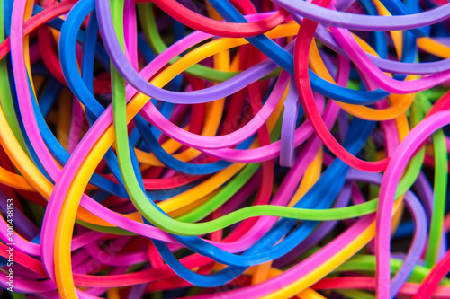 Colorful rainbow colors rubber bands