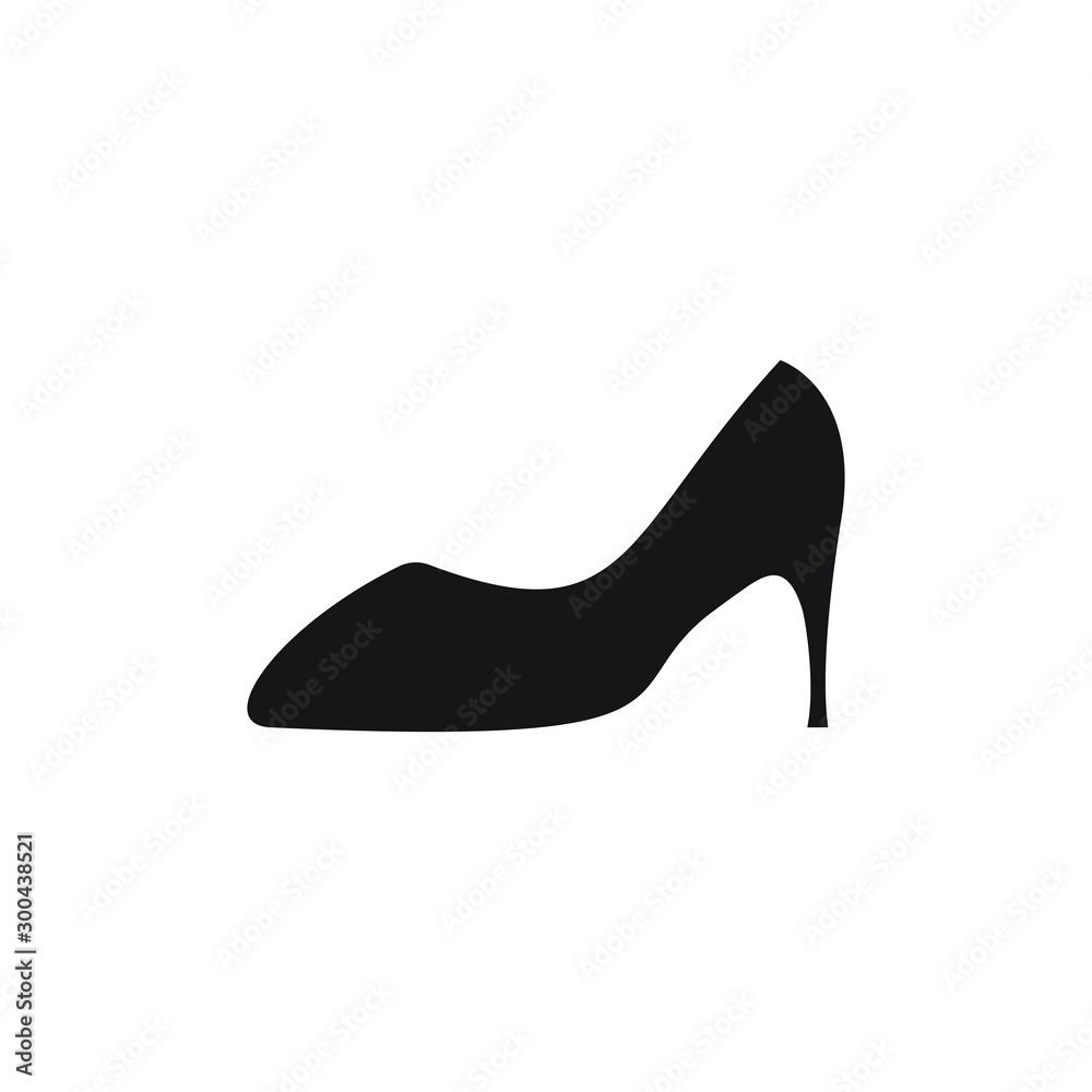 Woman shoes icon design isolated on white background. Vector illustration Woman shoes icon design isolated on white background. Vector illustration
