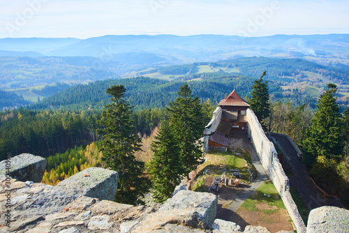 Kasperk castle, Sumava National Park (Bohemian forest), Czech Republic photo