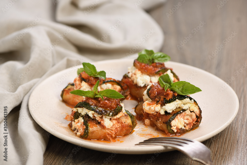 Zucchini Rolls with Ricotta