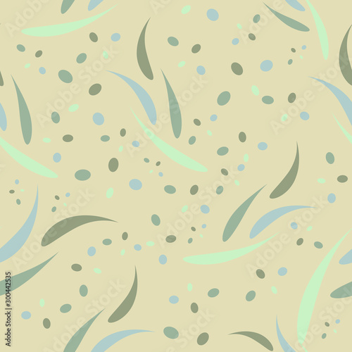 Seamless abstract soft pattern repeat endless bright leaves background