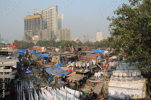 washers in Dhobi Ghat  Mumbai  India