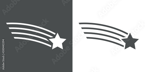 Icono plano estrella de Belén en gris y blanco