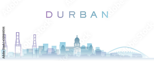 Durban Transparent Layers Gradient Landmarks Skyline