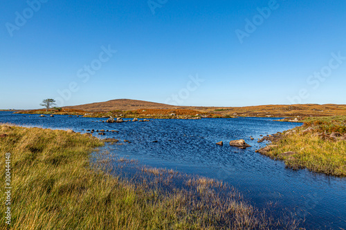 Looking out over Loch Druidibeg on the Hebridean island of South Uist, on a sunny late summers day