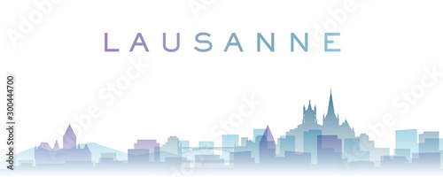 Lausanne Transparent Layers Gradient Landmarks Skyline