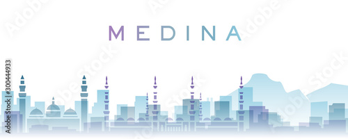 Medina Transparent Layers Gradient Landmarks Skyline