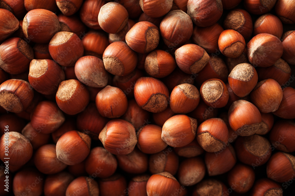 Nuts background, close up. Food background 