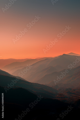 Mountains Landscape. Beautiful Mountain peaks at sunset. . © nataliazakharova