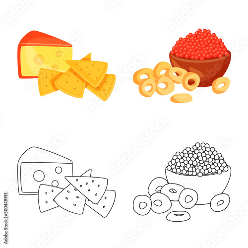 Vector design of taste and seasonin icon. Collection of taste and organic stock symbol for web.