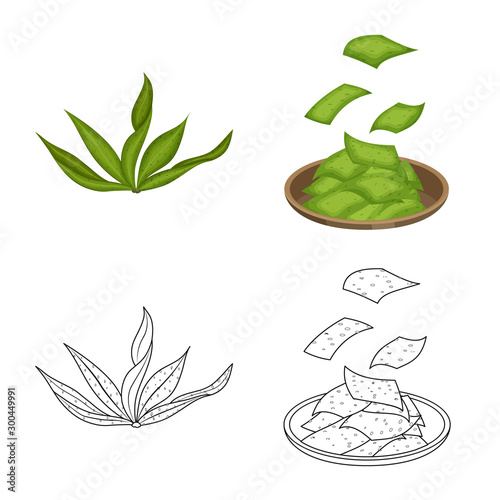 Vector design of protein and sea icon. Collection of protein and natural vector icon for stock.