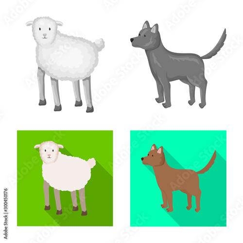 Vector design of breeding and kitchen icon. Set of breeding and organic stock vector illustration. © pandavector