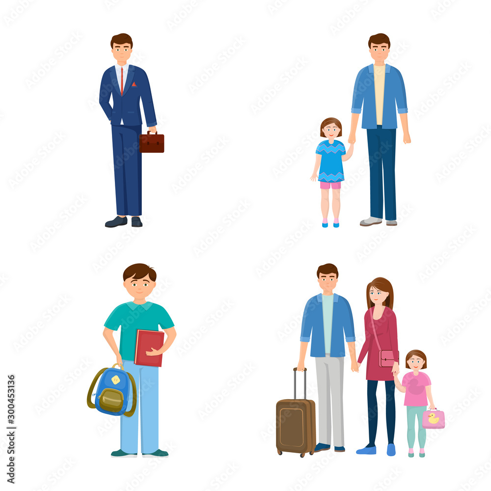 Isolated object of family and people icon. Collection of family and avatar vector icon for stock. Isolated object of family and people icon. Collection of family and avatar vector icon for stock.