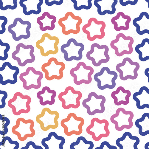 Star pattern color vector illustration