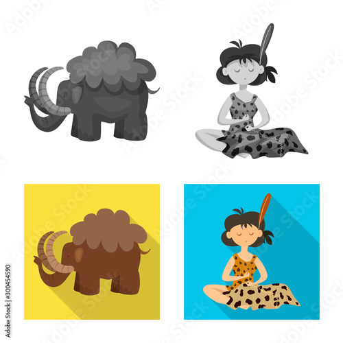 Vector design of evolution and prehistory icon. Set of evolution and development stock symbol for web.