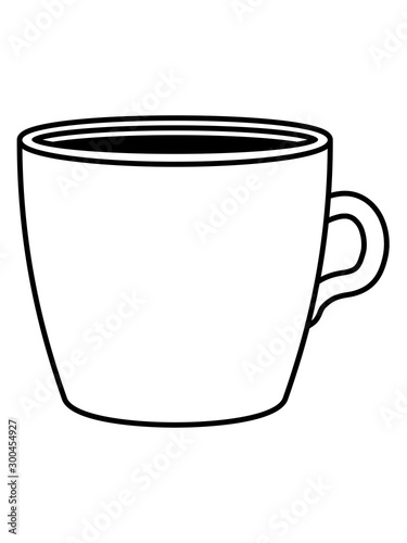 tasse kaffee kontur version trinken lecker durst tee frühstück koffein clipart design becher glas gefäß