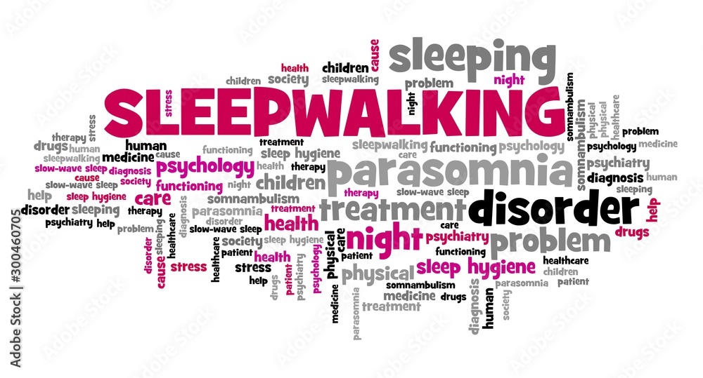 Obraz premium Sleepwalking sleep disorder