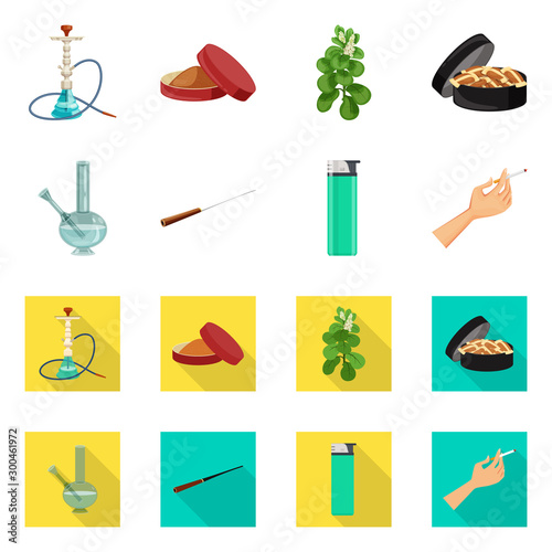 Vector design of refuse and stop icon. Collection of refuse and habit stock vector illustration.
