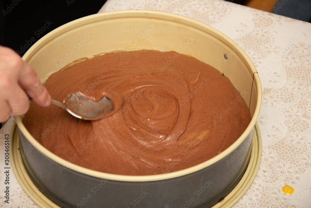homemade cake top with cocoa homemade cake top with cocoa