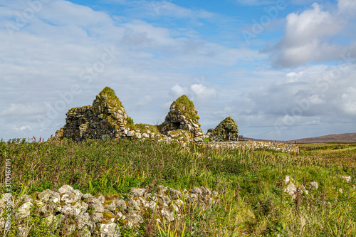The ruins at Howmore on the island of South Uist in the Western Isles photo