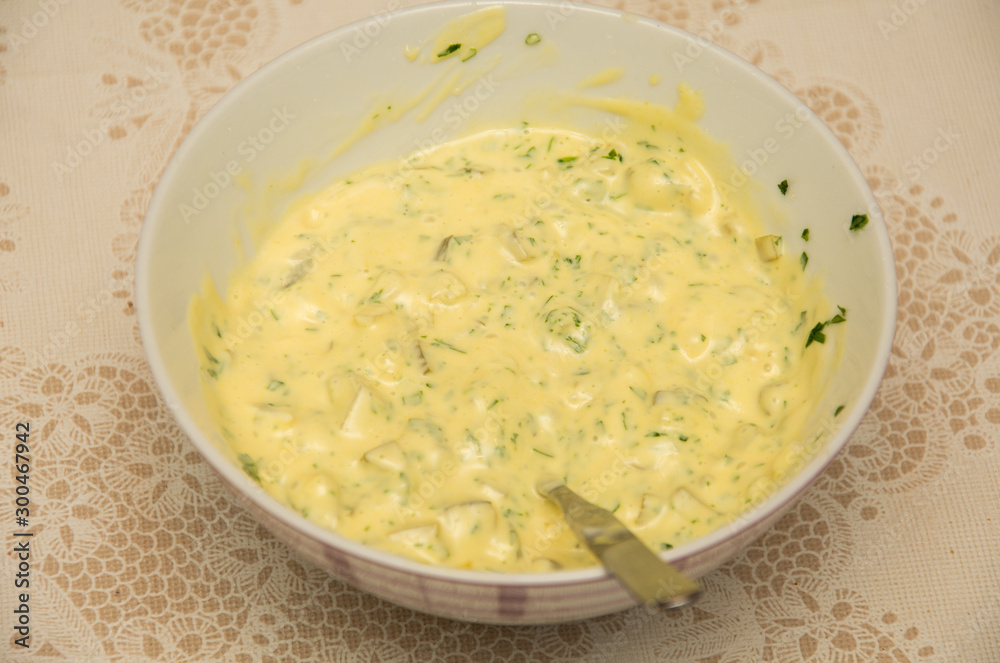 mayonnaise with mushrooms and spices mayonnaise with mushrooms and spices