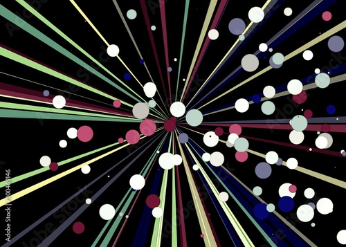 Colorful Lines Random Distribution Computational Generative Art background illustration