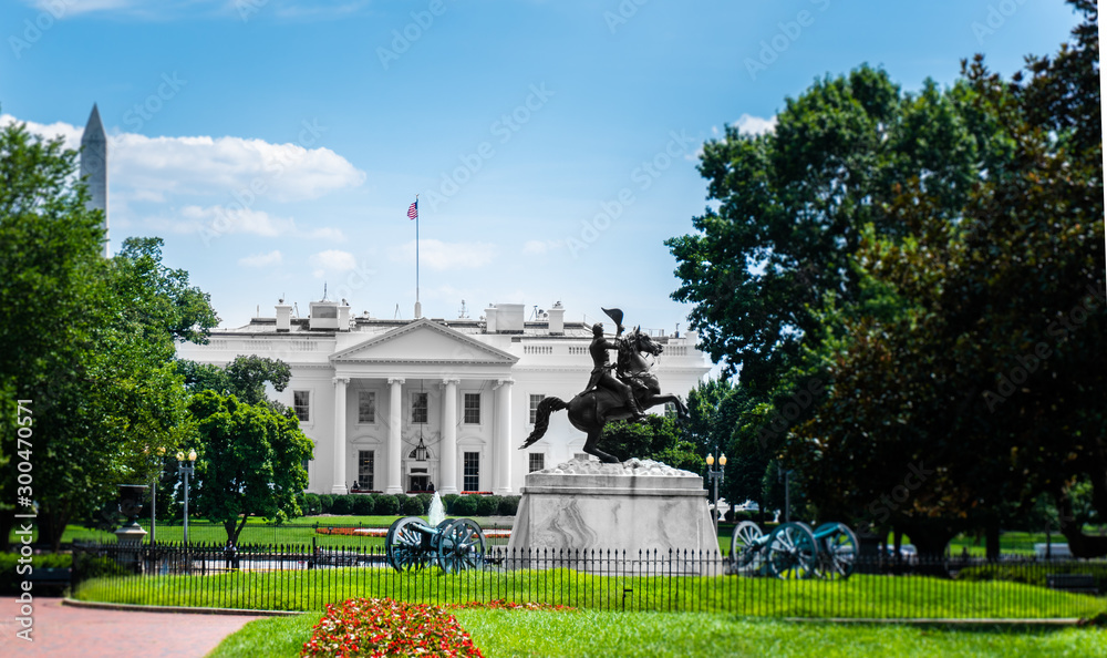 Obraz premium White house on sunny day