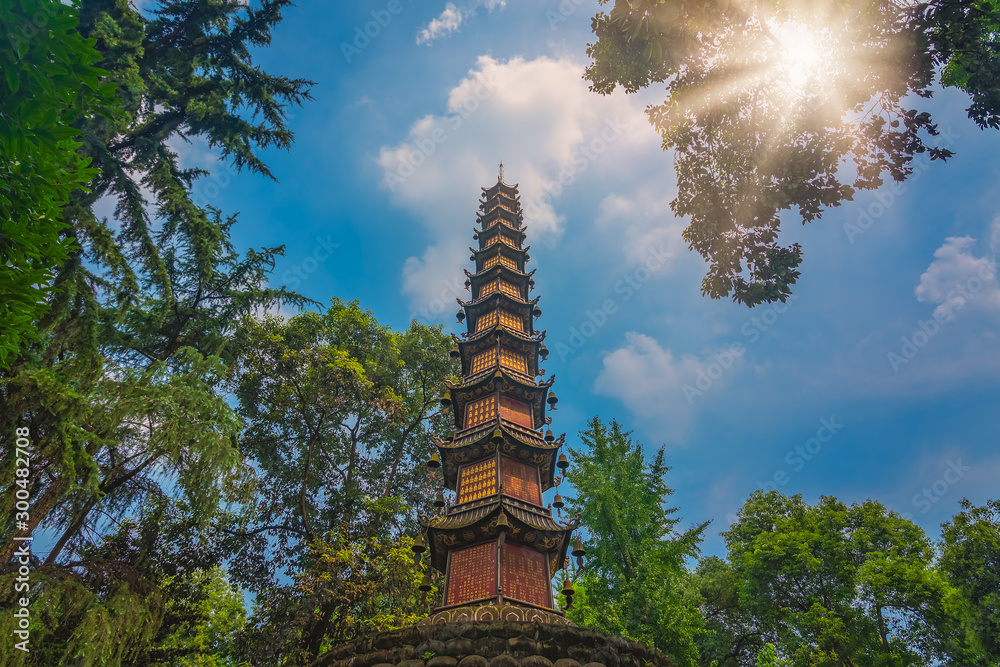 Thousand Buddha Pagoda in Chengdu
