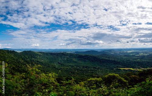 panorama of mountains against clouds,view point of Pha Dong Ko, song dow district,sakon nakhon province,thailand