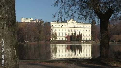 Leopoldskron castle in autumn, Salzburg in Austria photo