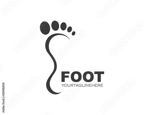 foot ilustration Logo vector for business massage,therapist design photo