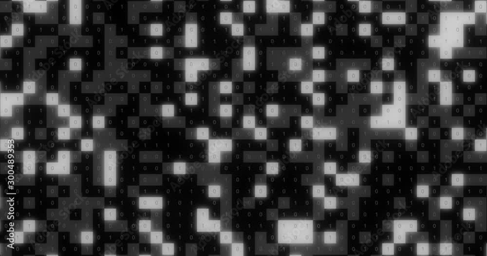 Abstract Digital Binary Grid. Seamless loop. Abstract Digital Binary Grid. Seamless loop.