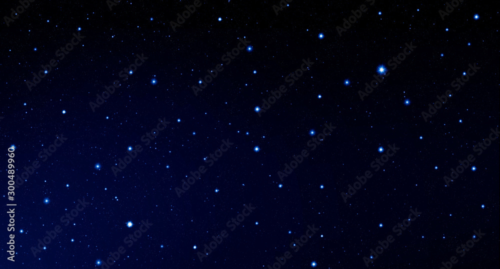 Naklejka premium Space, starry sky, scattering of stars, night, blue, black, glitter of stars, space, astronomy