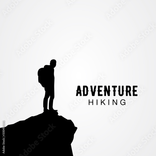 Hiking club expedition logo vector design