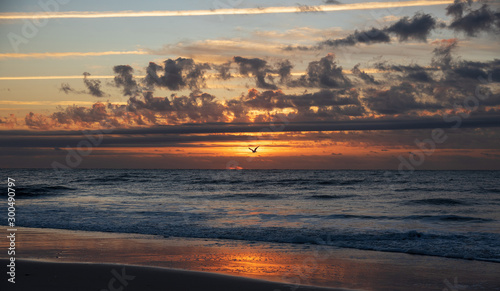 sunrise over the beach