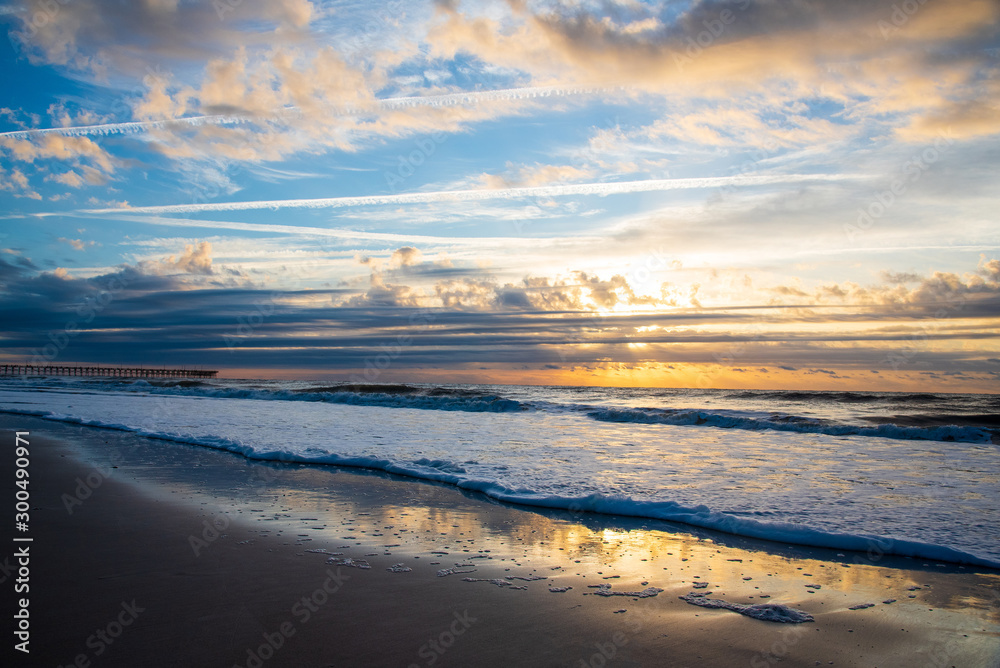 sunset on the beach