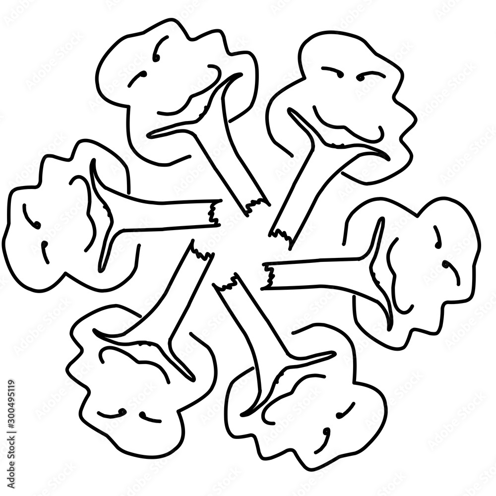 Fototapeta premium set of silhouettes of vegetable