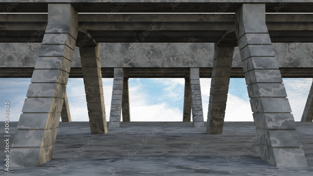 Space environment, ready for comp of your characters.3D rendering Space environment, ready for comp of your characters.3D rendering