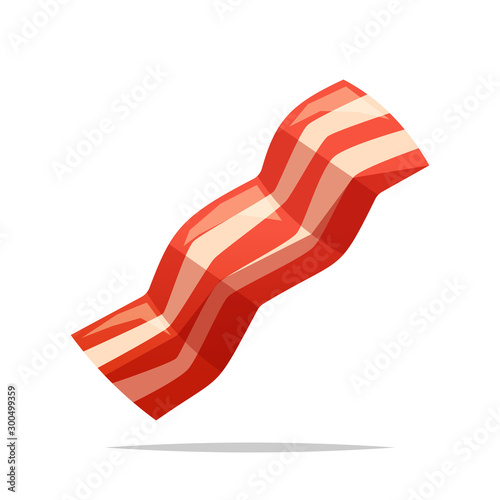 Bacon vector isolated illustration