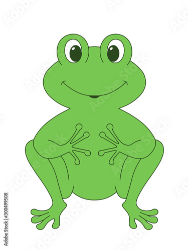 happy frog cartoon illustration