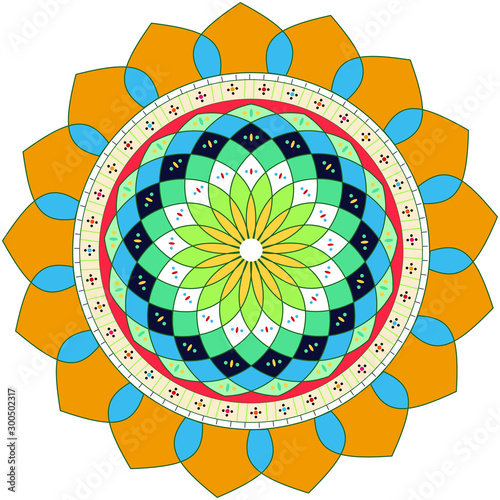 Mandala color tierra