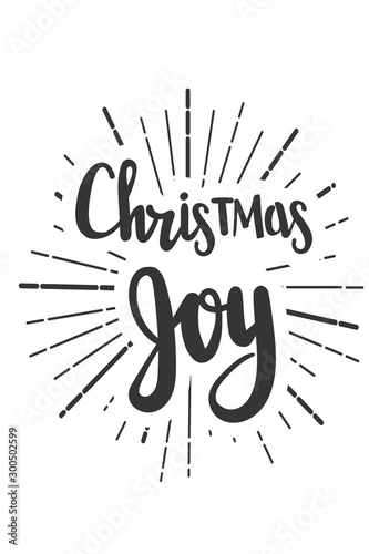 Christmas wishes lettering in doodle style jolly vector