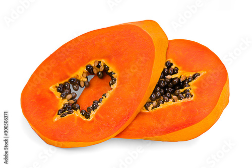 papaya isolated on white background photo