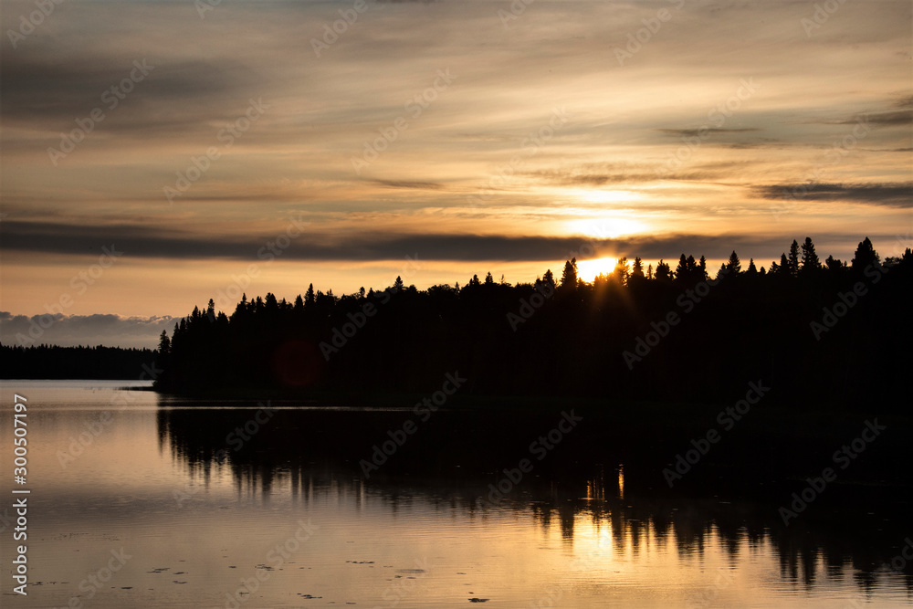 Obraz premium Sunrise Saskatchewan North