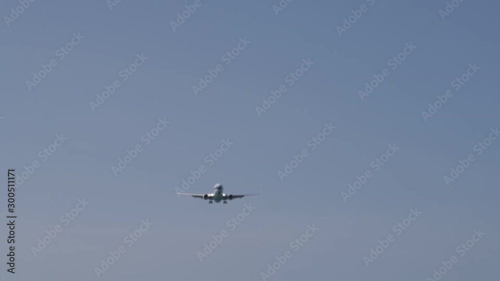 plane is landing over Nha Trang beach in Vietnam plane is landing over Nha Trang beach in Vietnam