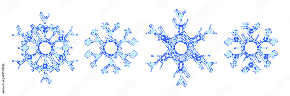Set of snowflakes, vector illustration Set of snowflakes, vector illustration